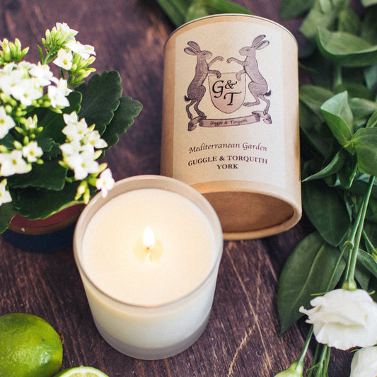 Guggle and Torquith Mediterranean Garden Candle - Lavender, lemon and herb fragranced candle