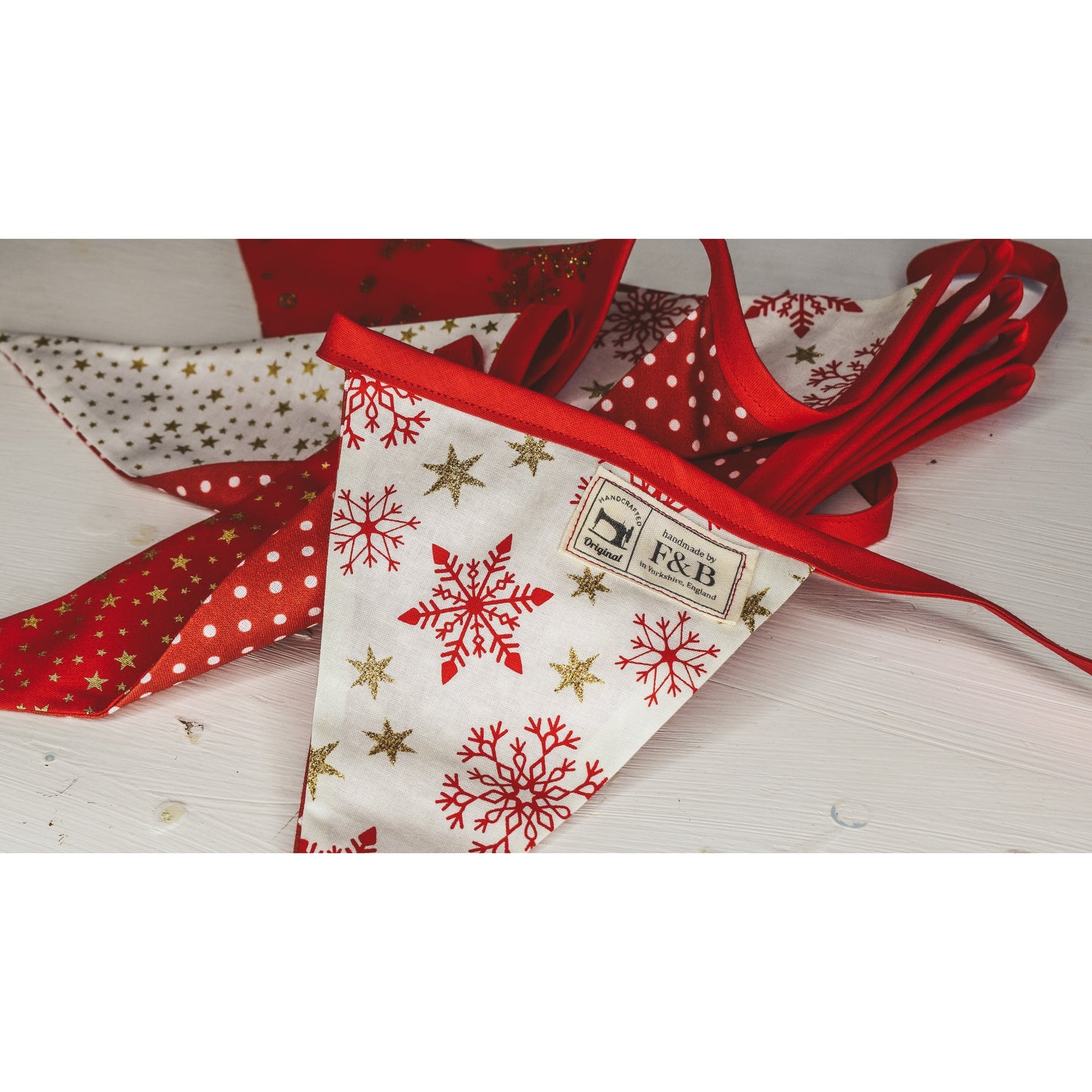 Red and Gold Christmas Bunting (3m)