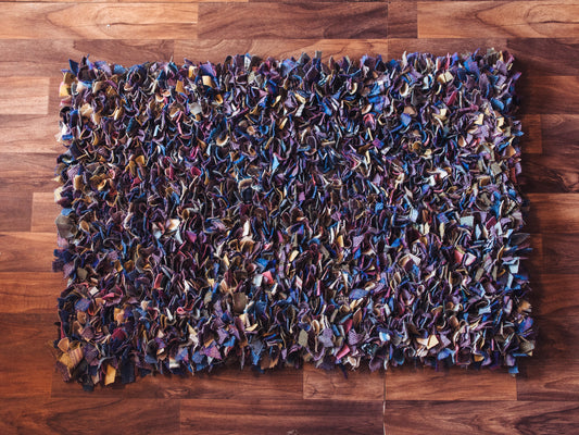 F&B Crafts Spring Speckles Rag Rug - Lilac, Blue, Yellow, Pink Rug by F&B Crafts