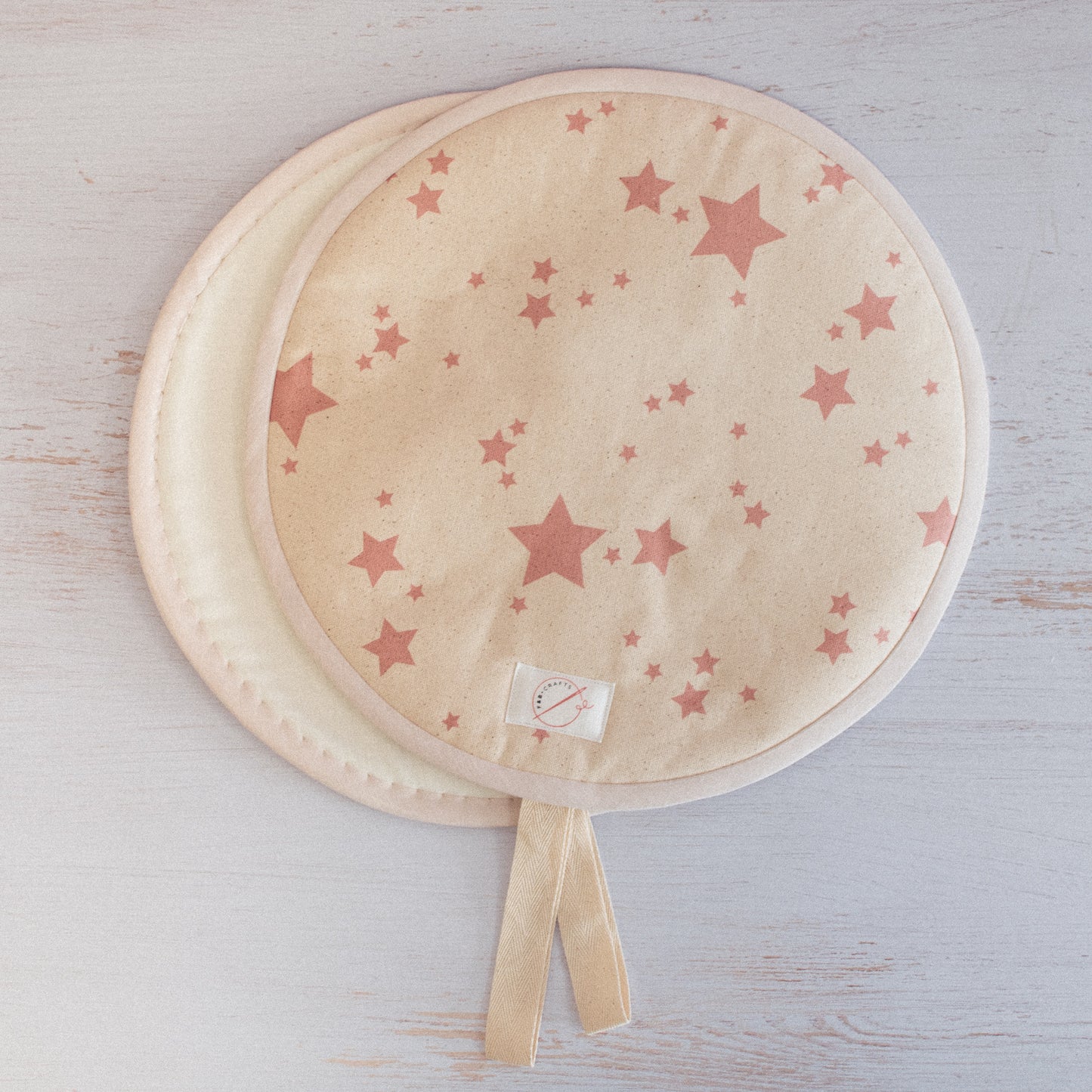 F&B Crafts Pink Stars Hob Covers - Vintage Rustic Style Country Kitchen Decor