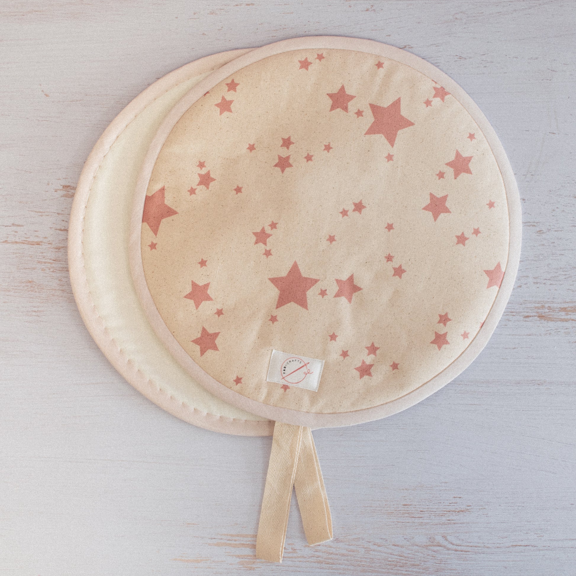 F&B Crafts Pink Stars Hob Covers - Vintage Rustic Style Country Kitchen Decor