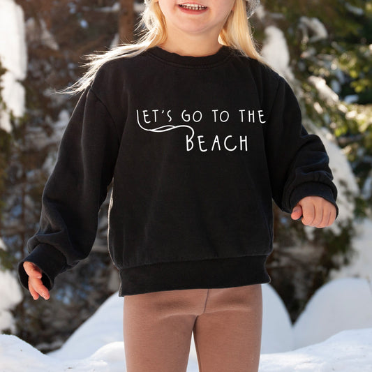 Lets go to the beach kids sweatshirt by F&B Crafts
