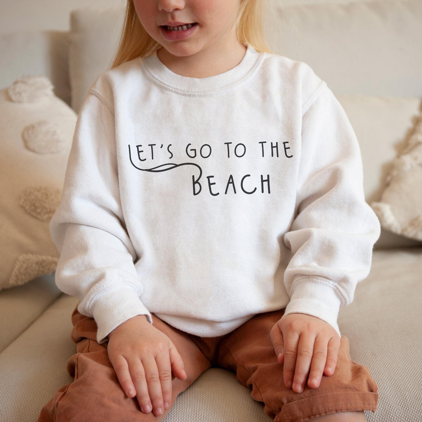 Let's Go To The Beach Kids Sweatshirt