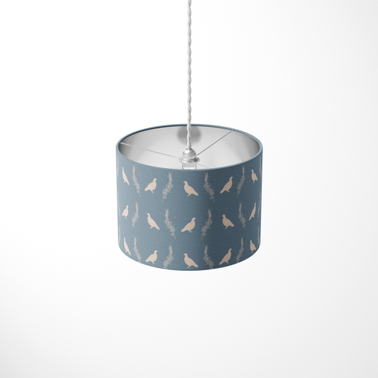 Seashore Blue Grouse & Heather Lampshade by F&B