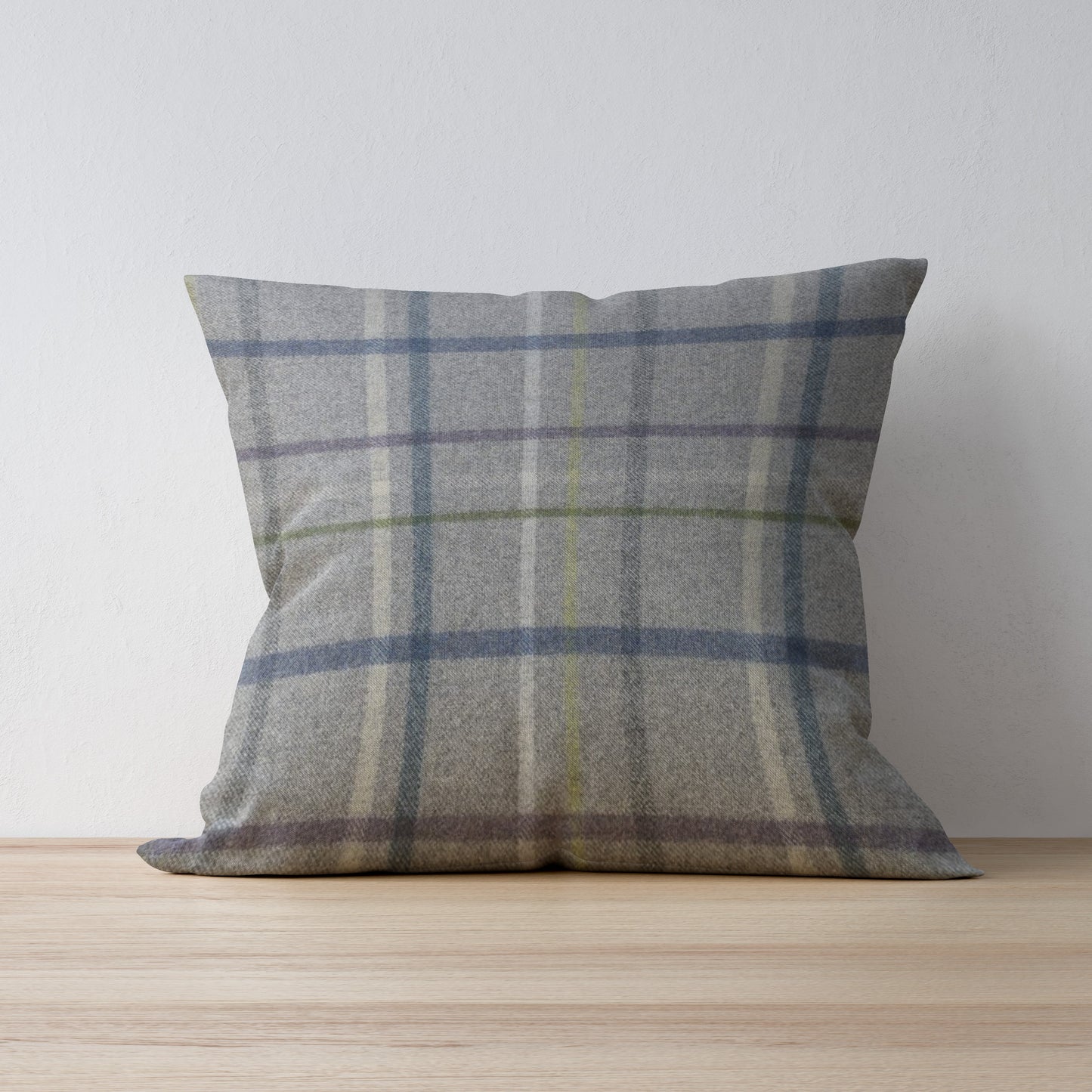 Fawn Multicheck Cushion by F&B - Abraham Moon Fabric - Handmade in Yorkshire - Colourful Country Cushions