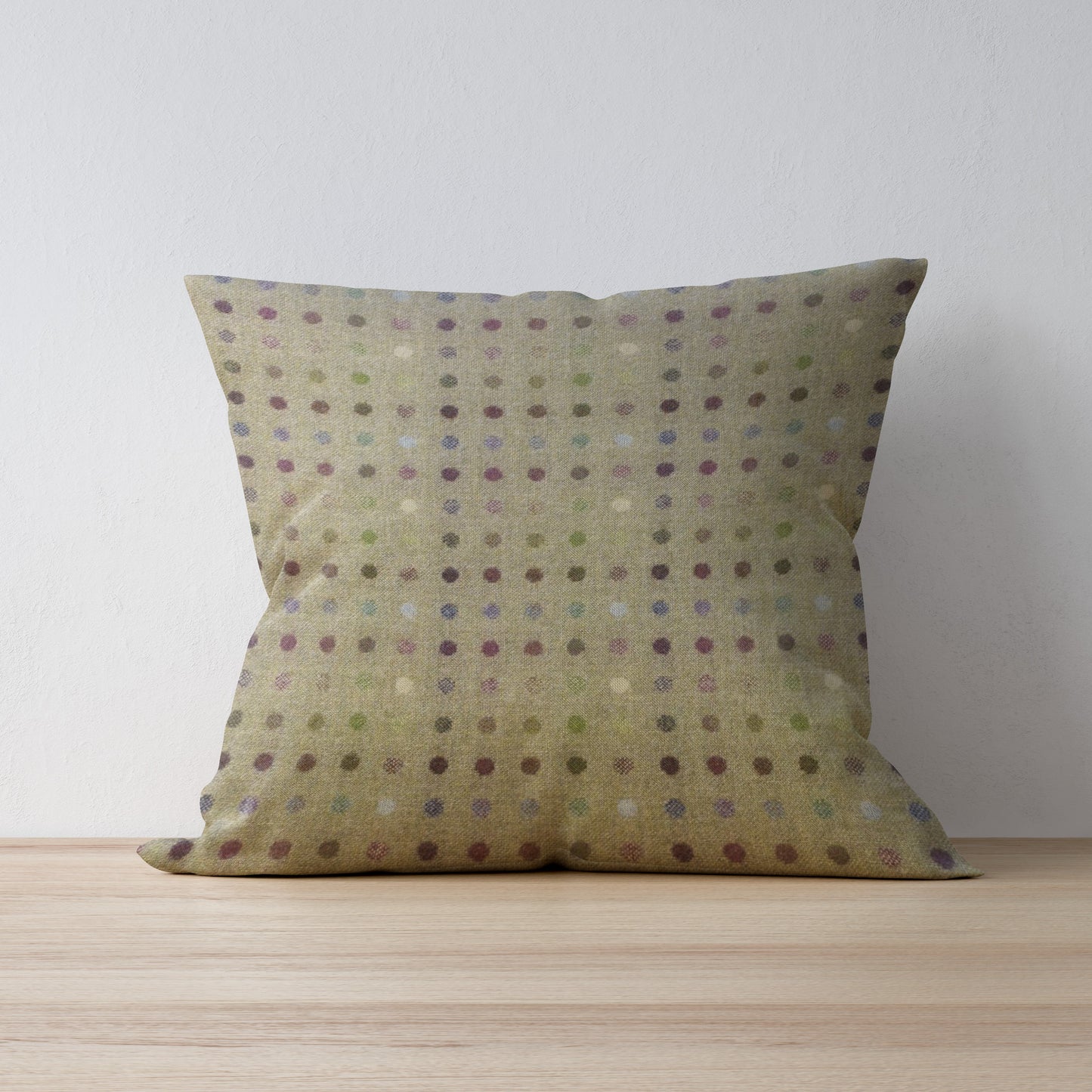 Multispot Lime Cushion - Abraham Moon - Bright Cushions Handmade in Yorkshire - F&B