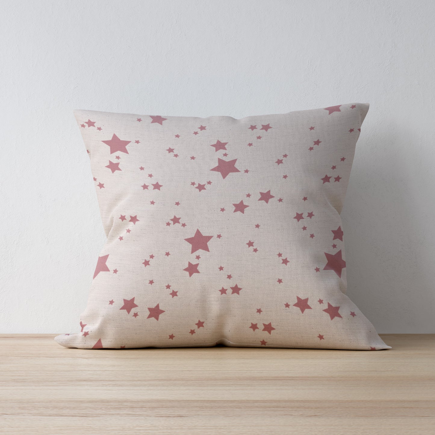 Pink Star Cushion - Designed and made by F&B in Yorkshire - Country home ware - country living - vintage and shabby chic style cushions