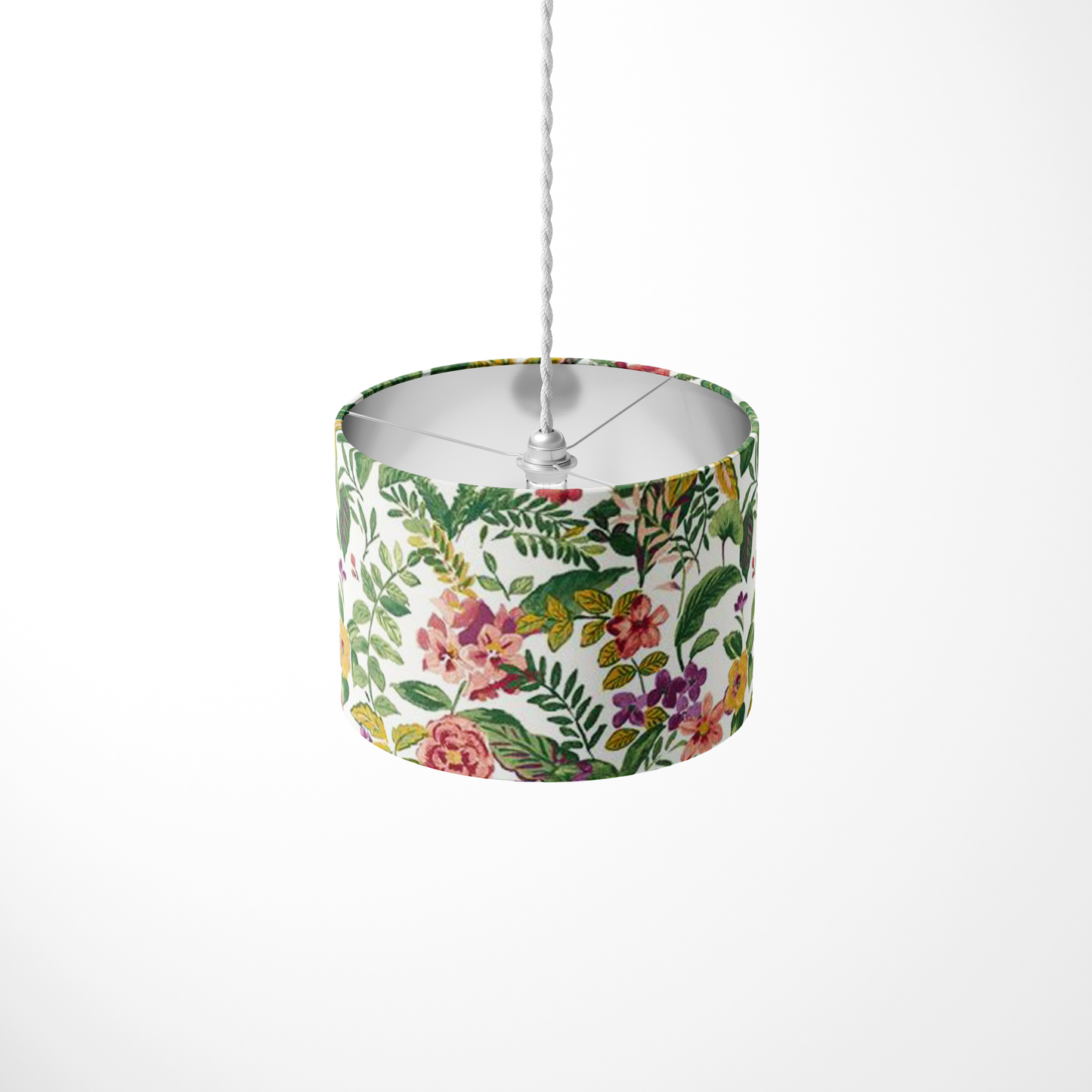 F&B Posy Floral and Tropical Bird Print Lamp Shade Handmade in Yorkshire