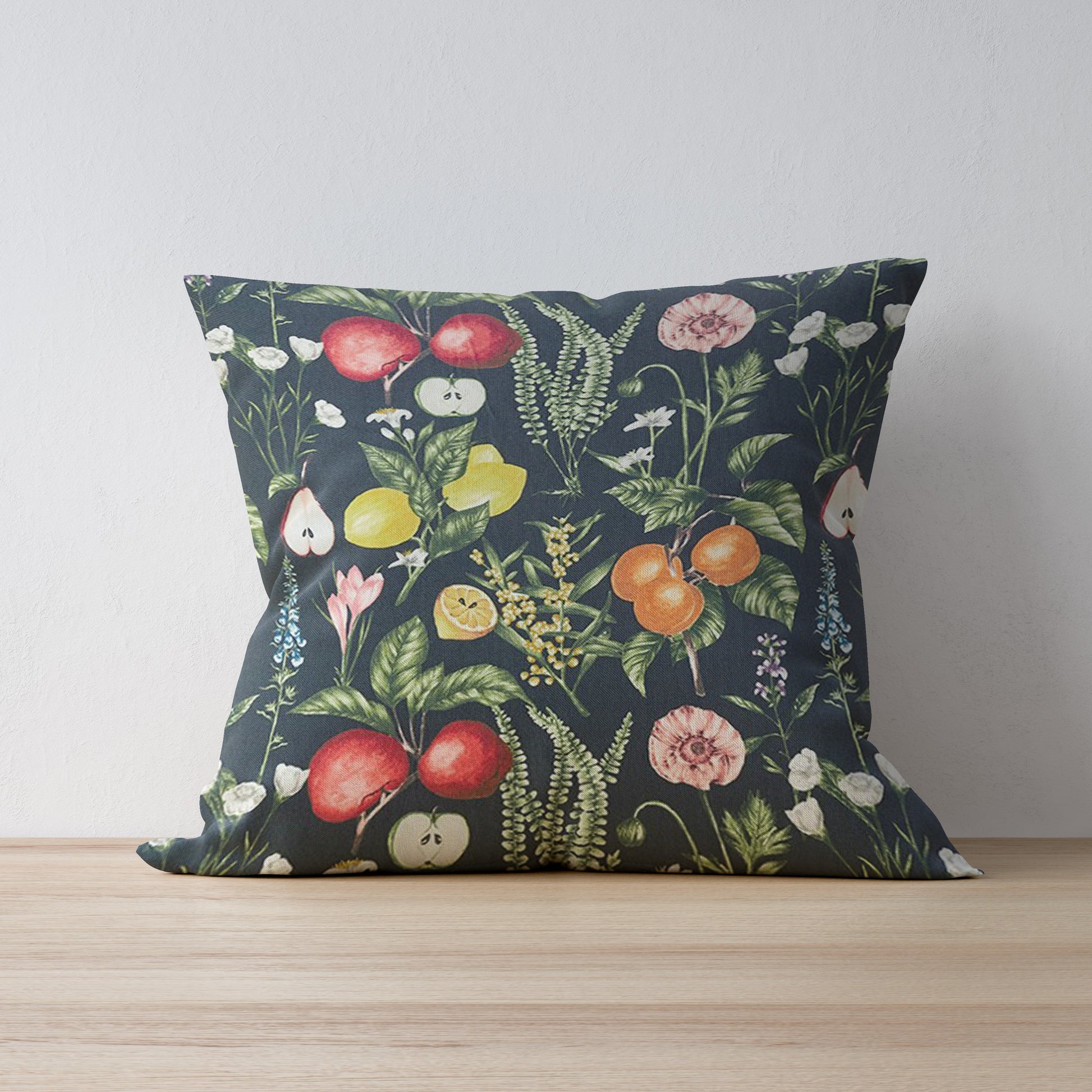 Sorento Velvet Meditteranean Tropical Fruit Cushion by F&B Crafts
