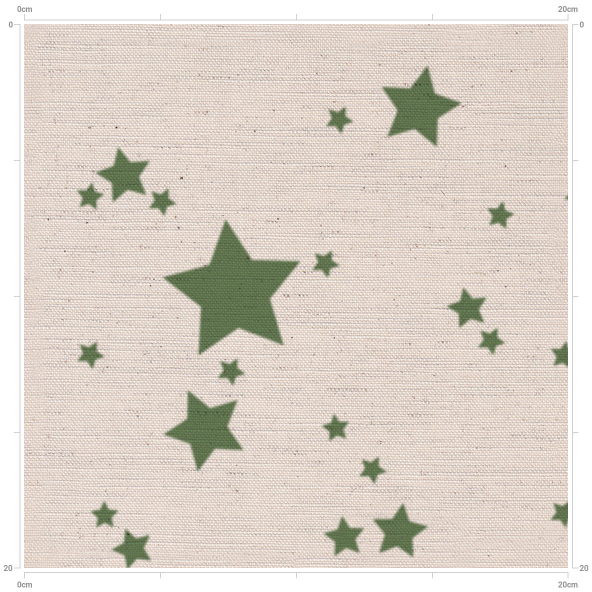 Hovingham Green Star Print Fabric designed in Yorkshire by F&B