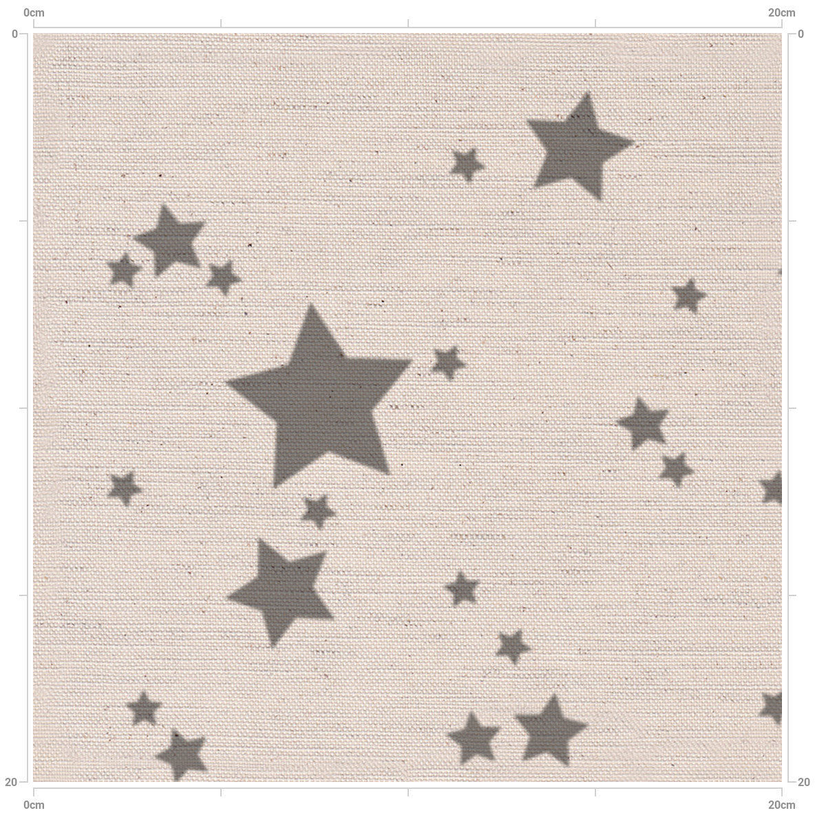 Country style fabrics - designed in yorkshire - simple grey star print fabric on natural linen