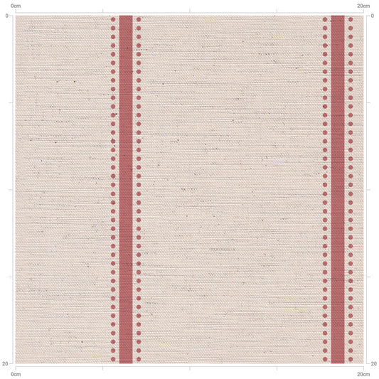 Pink Stripe and Polka Dots - Vintage Style Shabby Chic French Print - Designed by F&B - Blush Rose